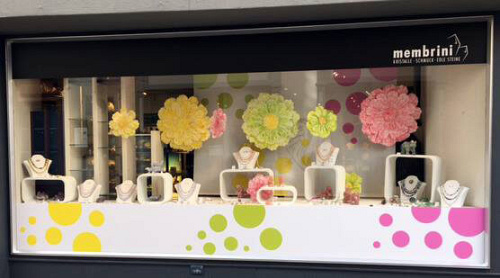 Membrini, Dekoration Schaufenster