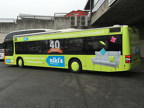 Niki's, Beschriftung Stadtbus