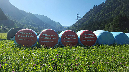 RHB, Spezialwerbung auf Heuballen